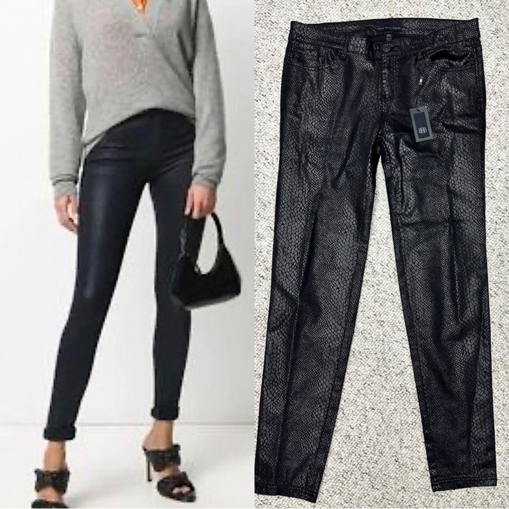 NWT BHB black hearts brigade snake print jeans black size 31